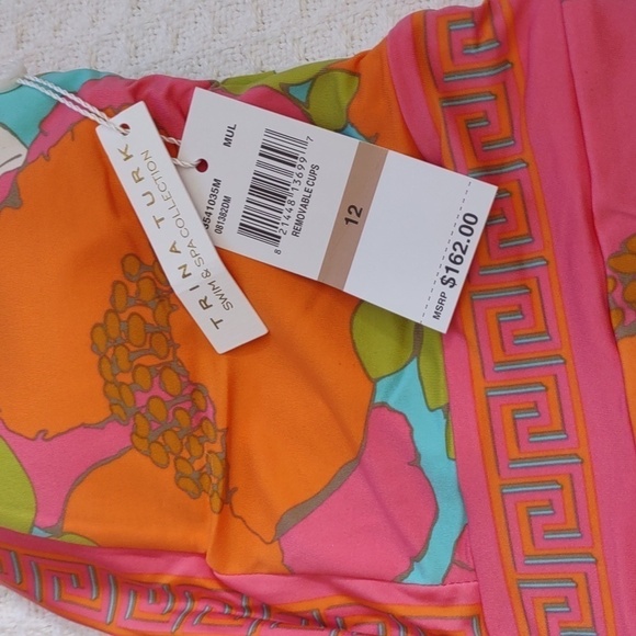 New Trina Turk Playa De Flor Plunge Swimsuit - Picture 6 of 11